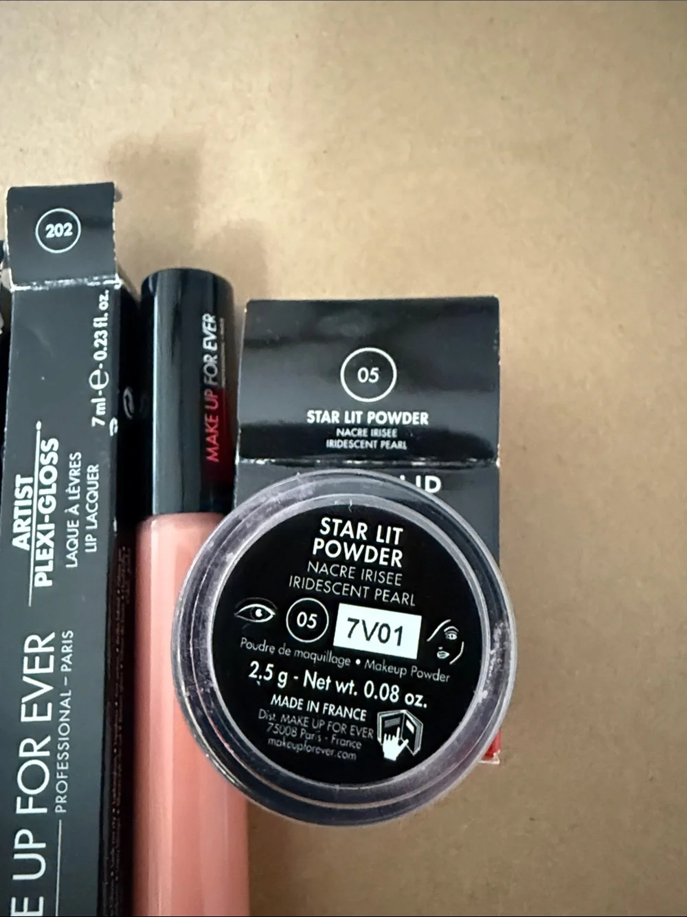 Makeup Forever Peach & Shimmer Lip Gloss Duo with Star Lit Powder